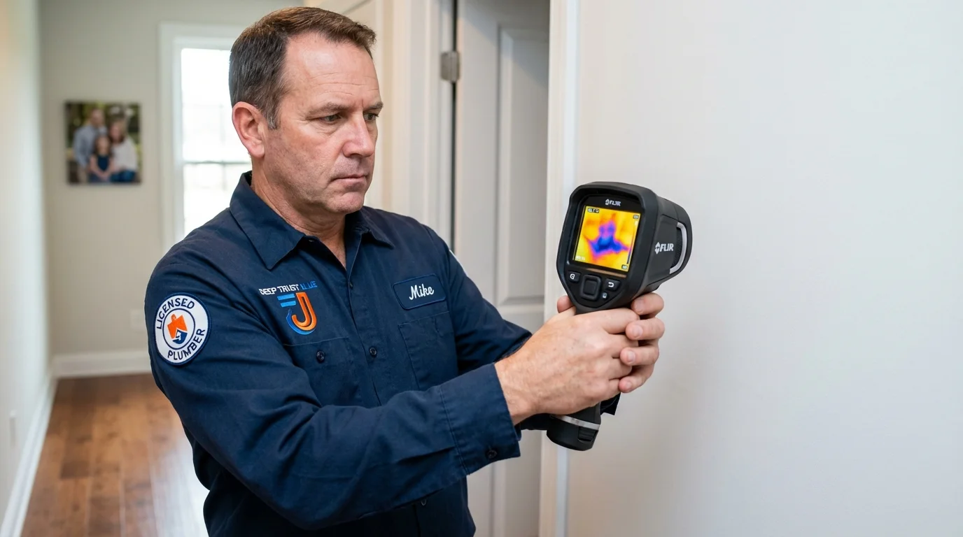 Thermal imaging leak detection by Johns Plumbing LLC in Joseph